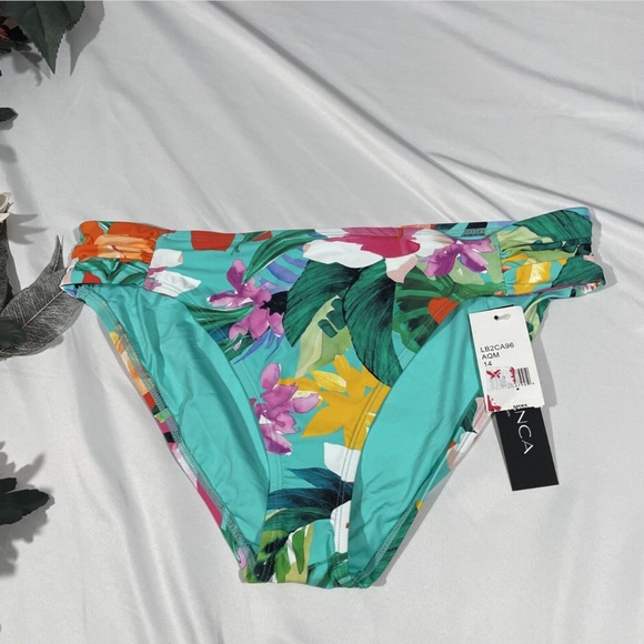NWT La‎ Blanca [ 14 ] Shirred Side Bikini Bottoms in Tropea Breeze - Picture 5 of 11